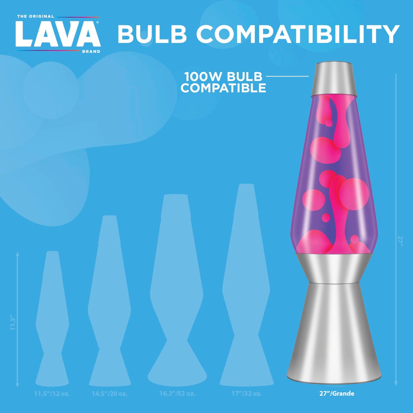 Lava 501012 Lava Lamp Replacement Bulb - 100W Glass, Transparent