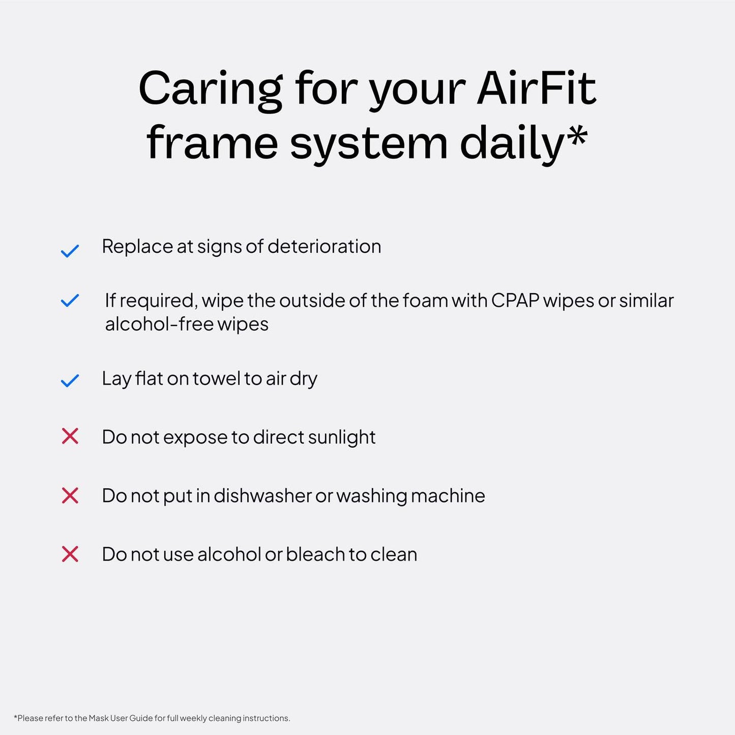 ResMed AirFit N20 for Her Replacement Frame System (Without Headgear) - Small