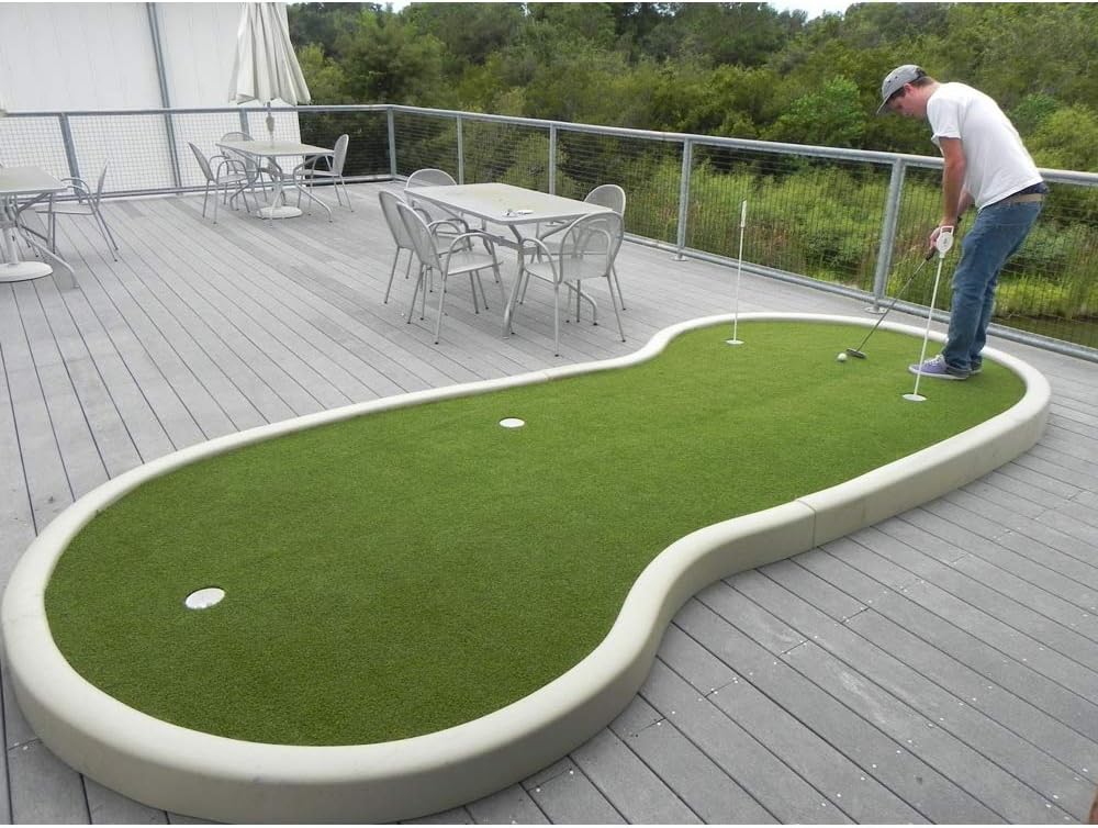 Golf Putting Green - Artificial Grass Turf 4FTx6FT, Indoor/Outdoor Training Mat, Synthetic Fake Grass for Baseball, Football, Gym Sports