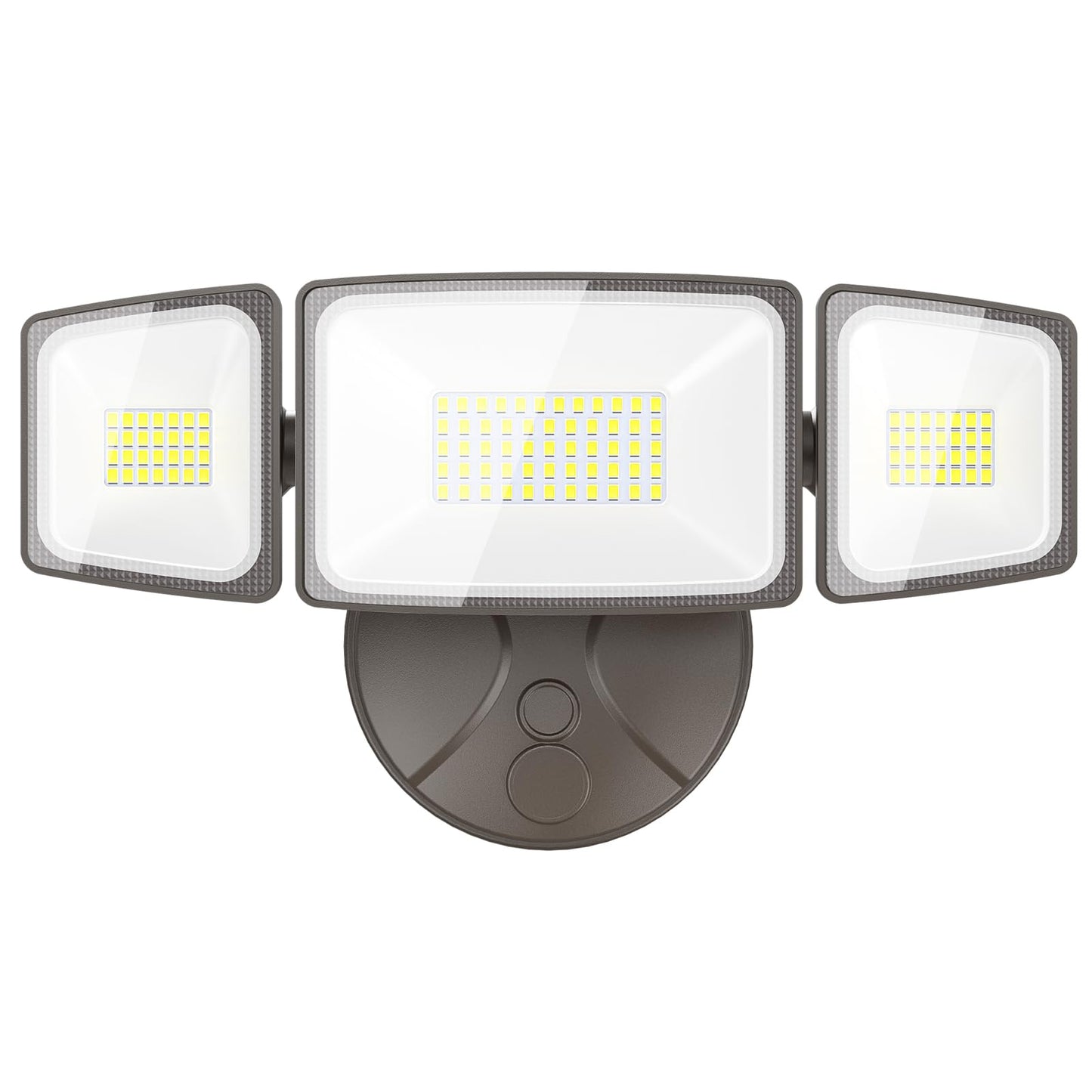 Onforu 55W LED Security Light, 5500LM, 3 Adjustable Heads, IP65 Waterproof, 6500K, Brown, Model BDB55-3