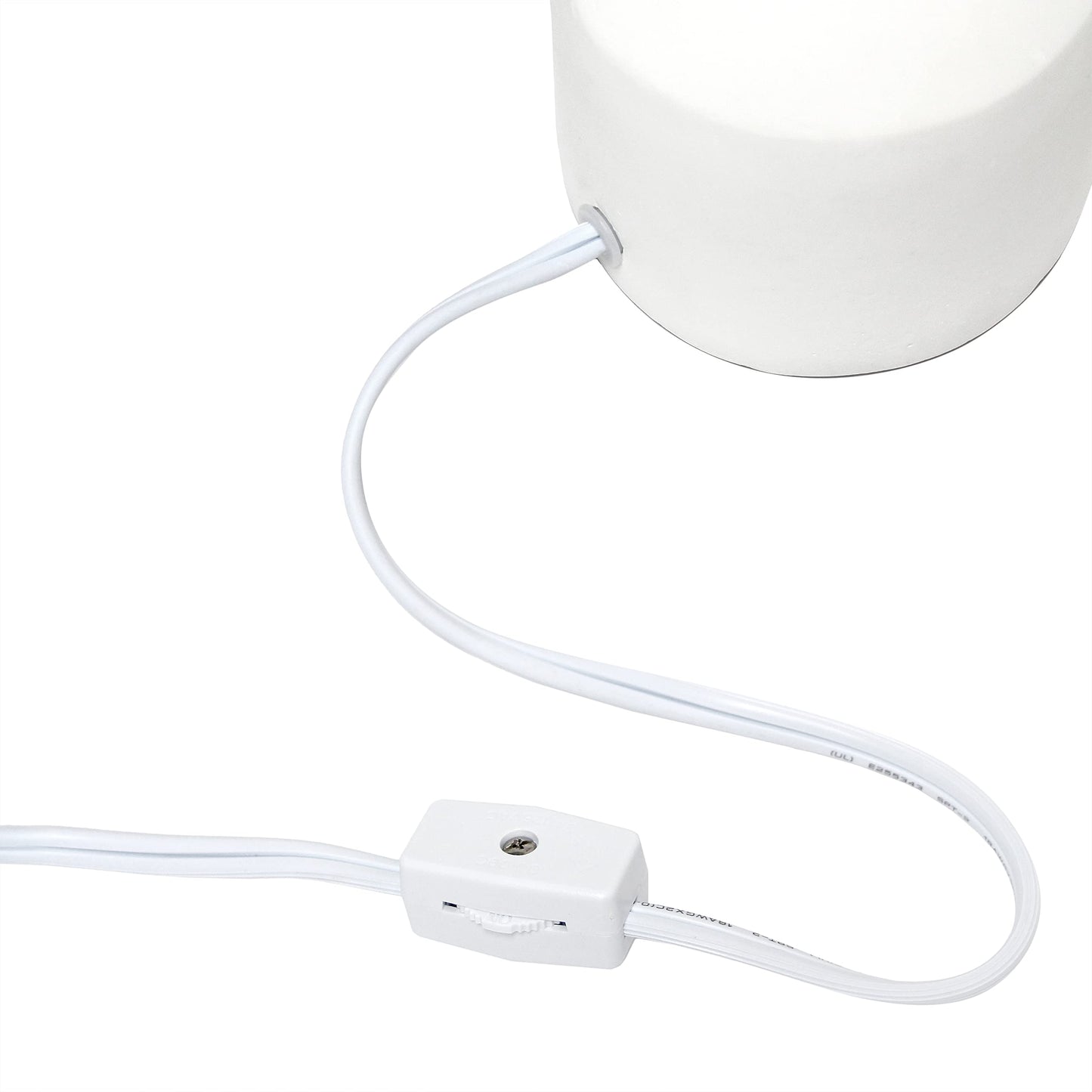 Simple Designs Lt2080-Off Mini Concrete Table Lamp, Off White, 5.91 X 5.91 X 9.4, Ideal For Modern Home Decor