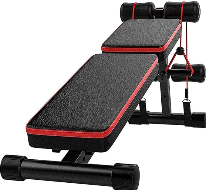 Sit-ups Auxiliary Multifunction Weight Bench Adjustable Supine Board Dumbbell Bench Abdominal Muscles Fitness Equipment fo...