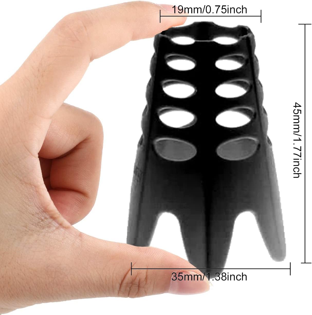 Plastic Golf Tees, 24Pcs Golf Simulator Tees for Home, Outdoor Indoor Golf Tees Simulator Practice Training, Golf Mat Tees for Winter Turf and Driving Range (24pcs Black)