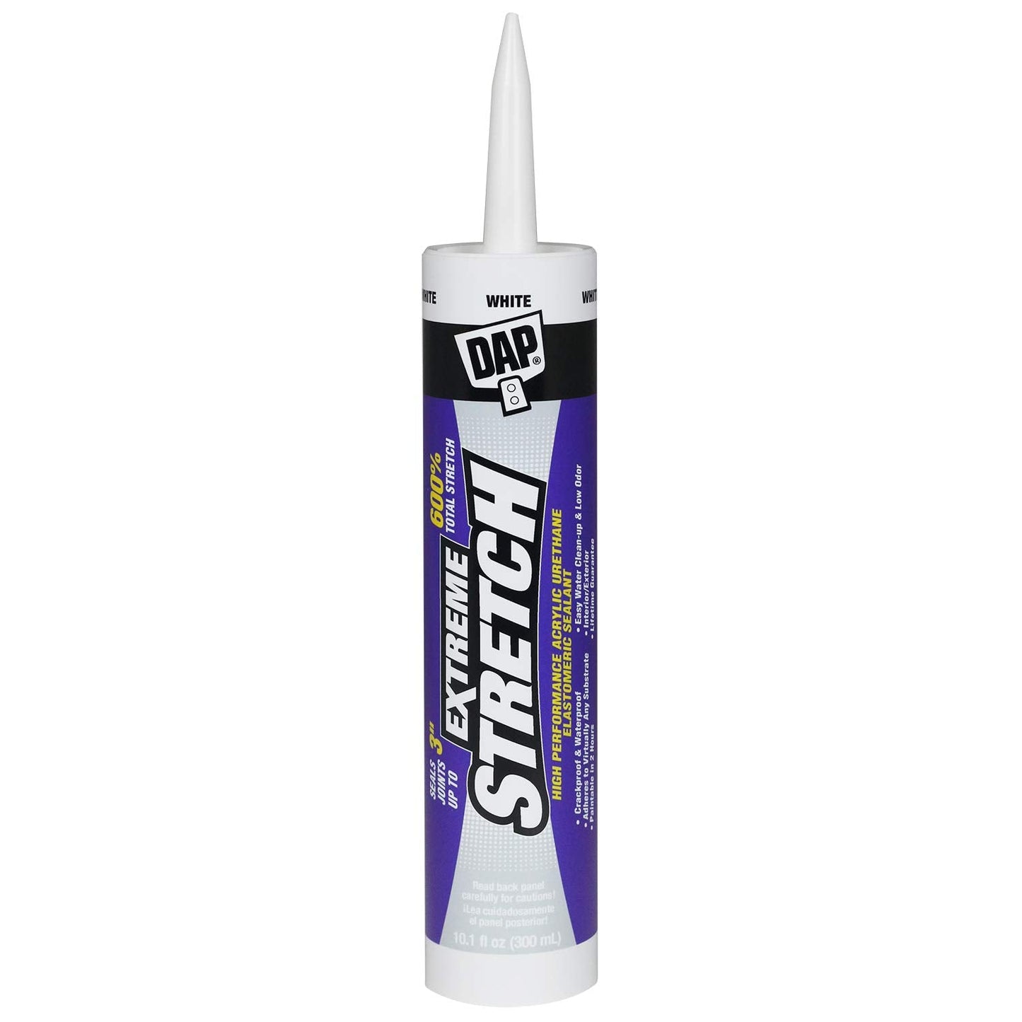 DAP Extreme Stretch Acrylic Urethane Premium Elastomeric Sealant, White, 10.1 Oz (7079818715)