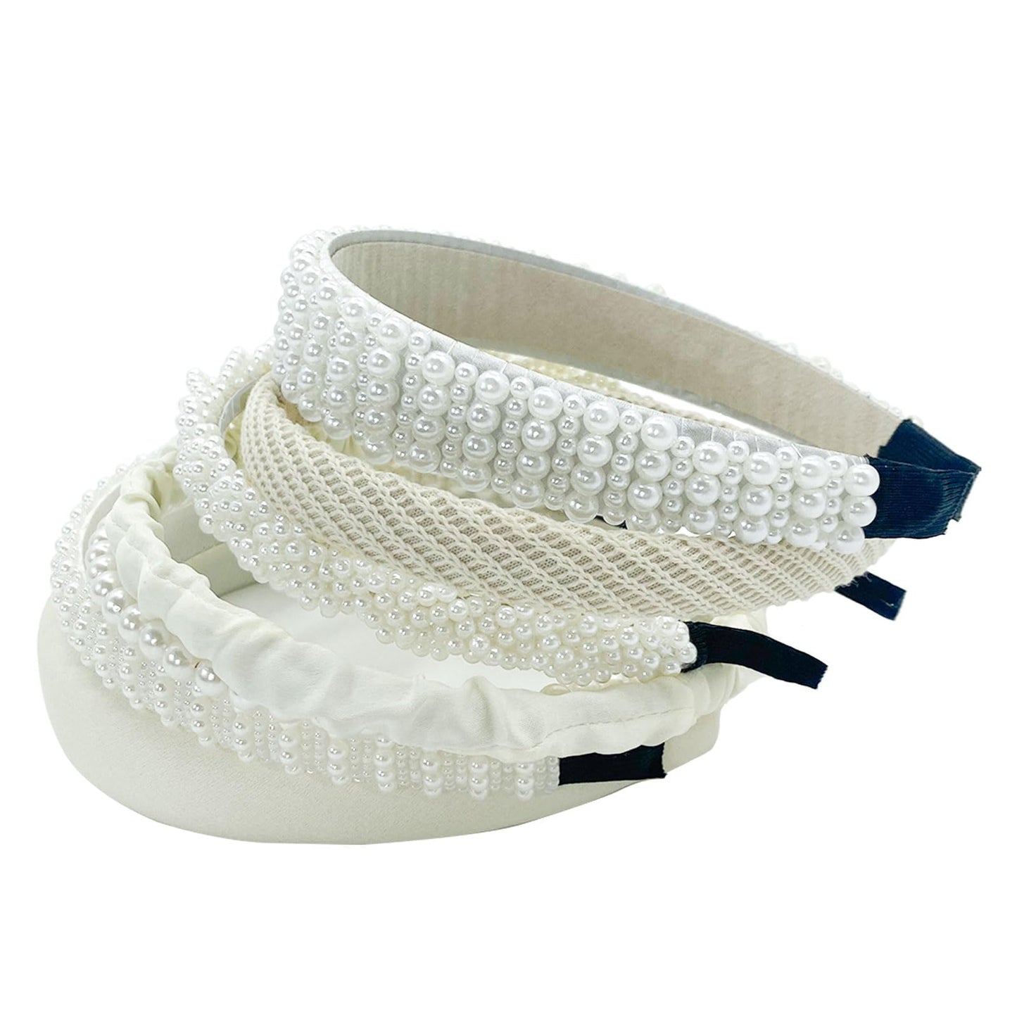 MEFINESHOW 7PK Different Pearl Headbands for Women Cute Faux Pearl Headband for Women Trendy Non Slip Hairband White Hair Access
