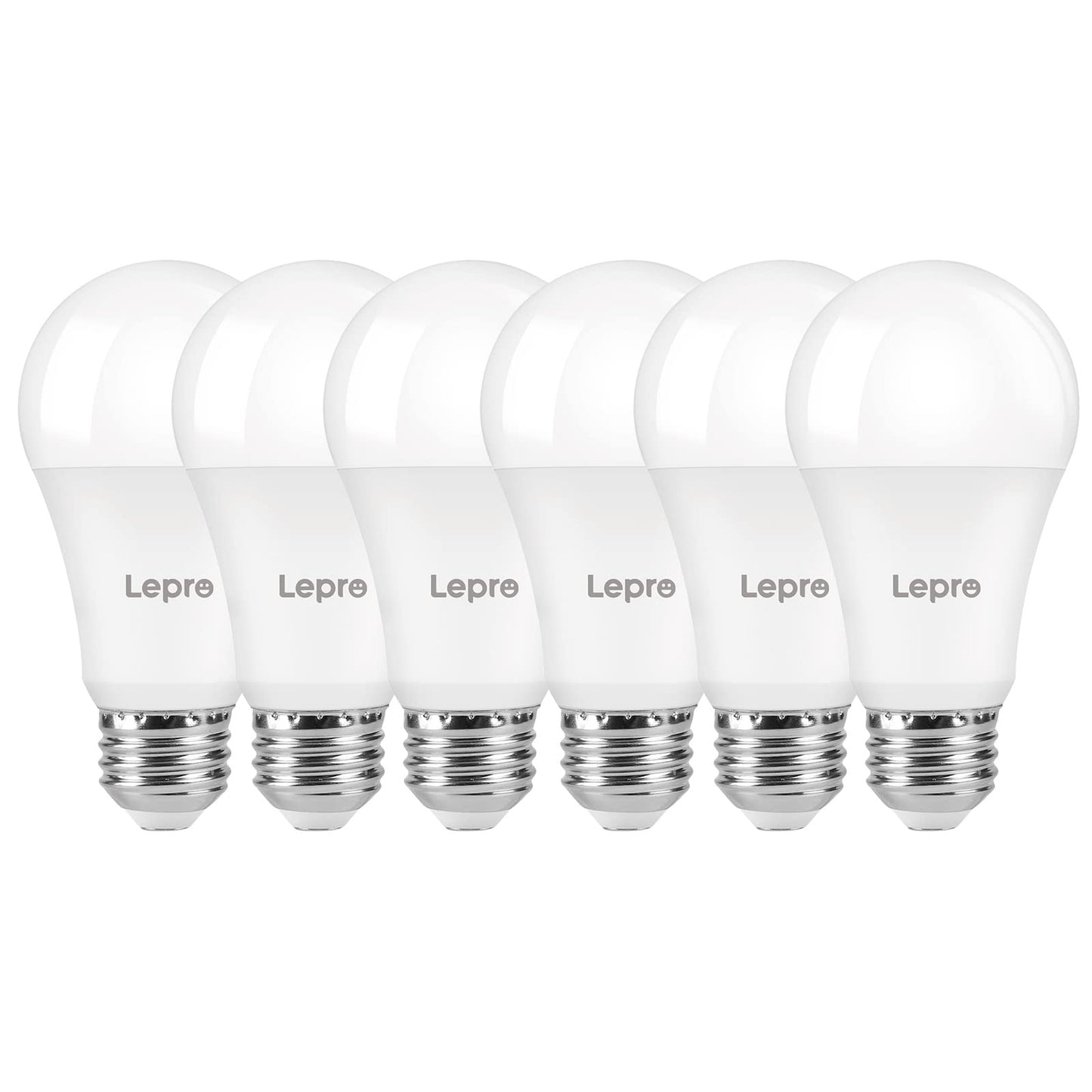 Lepro Dimmable LED Light Bulbs, 100W Equivalent, 14W, 1500LM, Warm White, A19 E26, 6 Pack, UL FCC Listed,