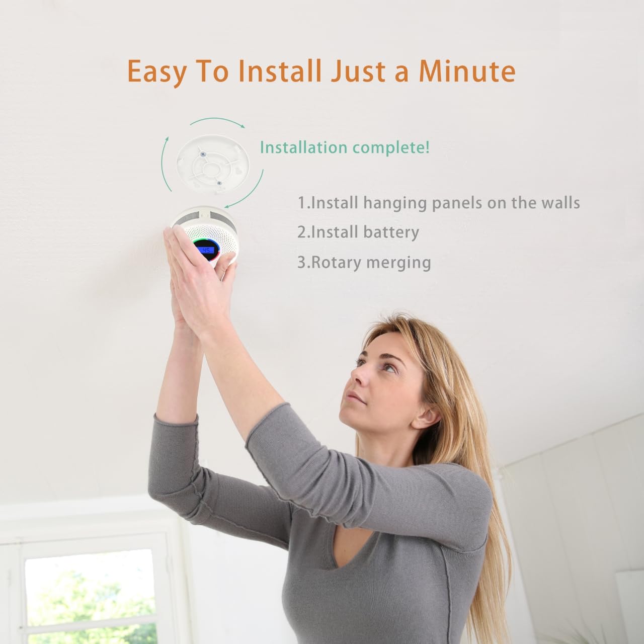 10-Year Battery Wireless Interconnected Smoke and Carbon Monoxide Detector, Smart Interlink Smoke CO Alarm with Digital Display, Fire and CO Combo Alarm for Home (5 Pack)