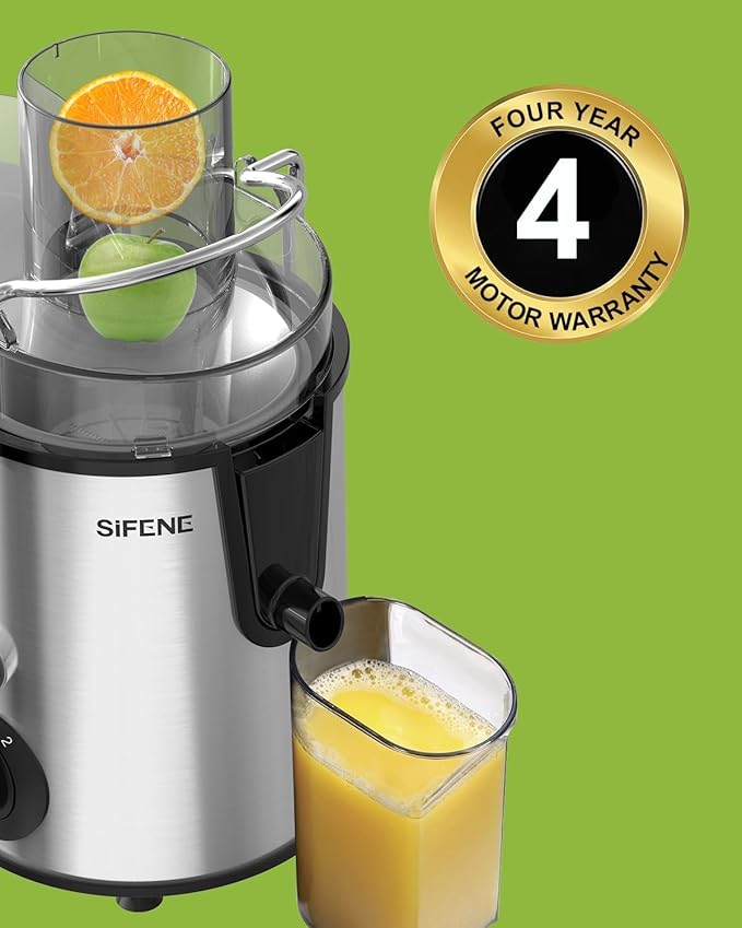Electric Centrifugal Juicers Extractor - Juicer Machine - 3" Wide Mouth, Easy Clean, Stainless Steel