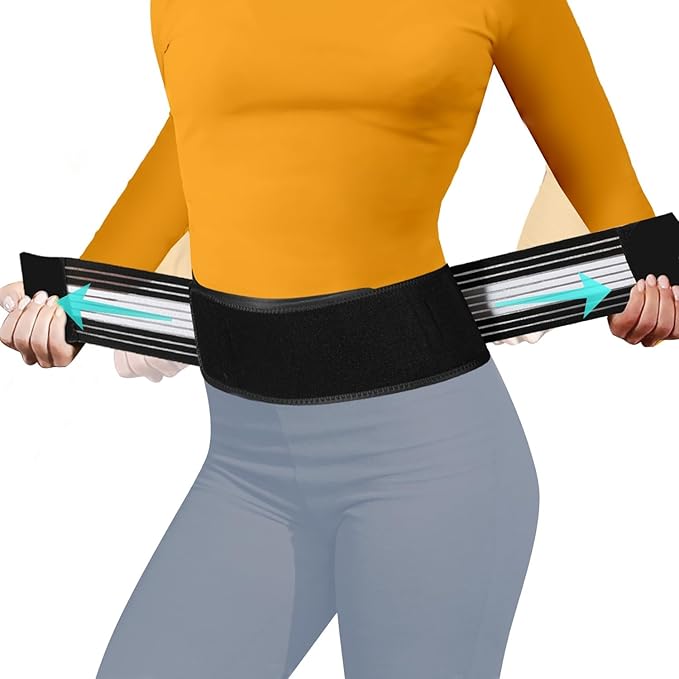 Lightweight Back Brace for Lower Back Pain Under Clothes - Relief from Sciatica, Hip and Spine Pain - Breathable & Adjusta...