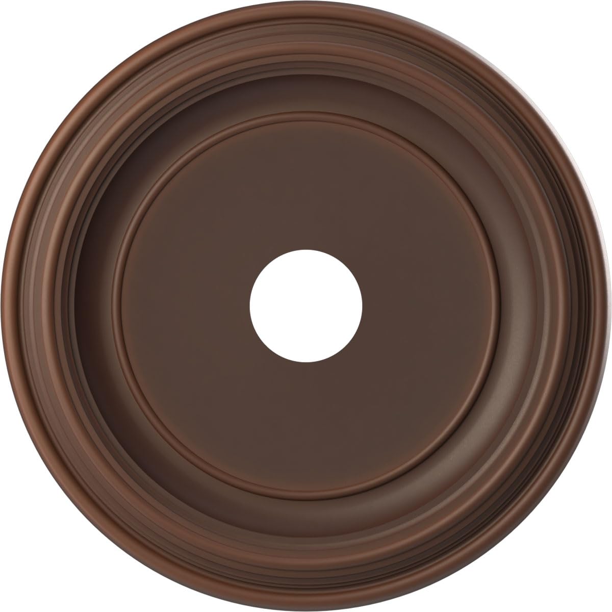 19Od X 3 1/2Id X 1 1/2P Traditional Thermoformed Pvc Ceiling Medallion (Fits Canopies Up To 11 1/2), Universal Aged Metallic Rus