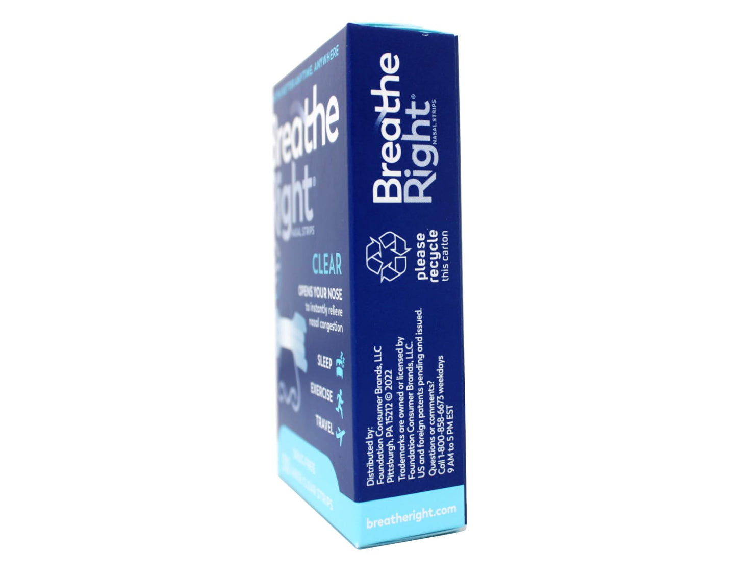 (120 Strips) Breathe Right Nasal Strips Clear Large for Sensitive Skin