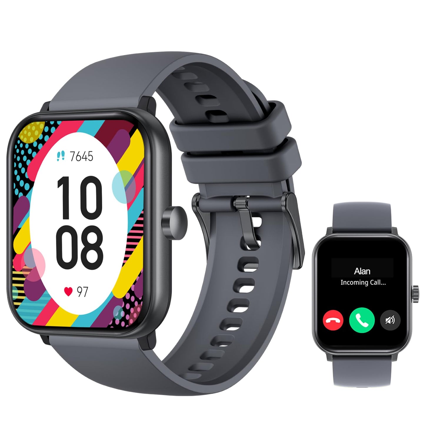 Smart Watches for Women,Fitness Tracker of Android Smart Watch,Heart Rate/Blood Oxygen/Sleep Monitoring,IP68 Waterproof Smartwatch for iPhone Samsung,Men's Smart Watch with Make/Answer Call