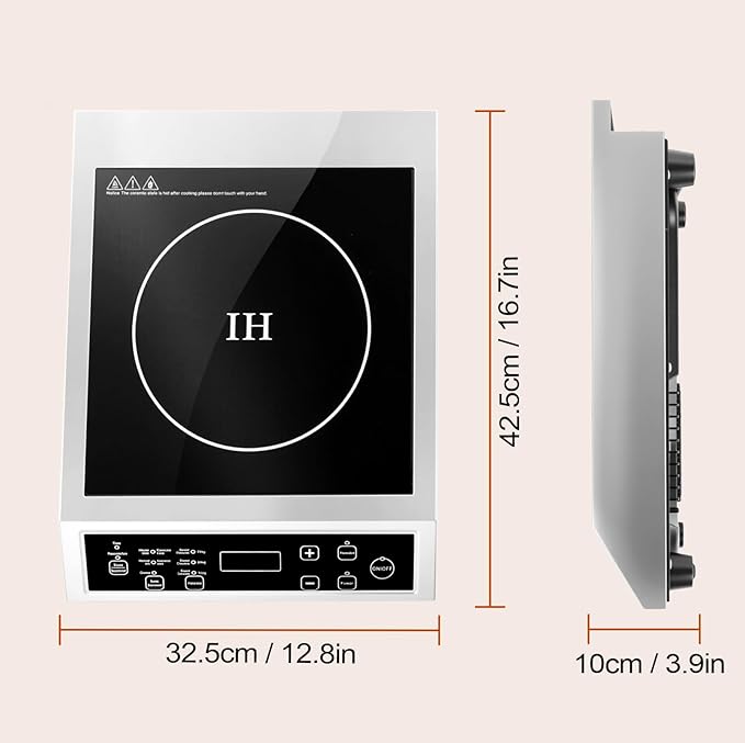 Portable Induction Cooktop, 3500W Countertop Burner, 8 heat settings Heat Settings & Stainless Steel Housing, 24H Appointment Scheduling