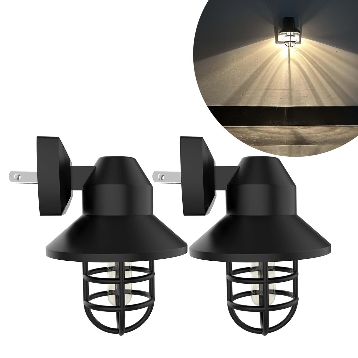 NOVELUX ETL Night Light Plug-in, 2 Pack, Warm Farmhouse, 2700K, Model NL-UMB5P-0.8W, Dusk to Dawn for Kitchen