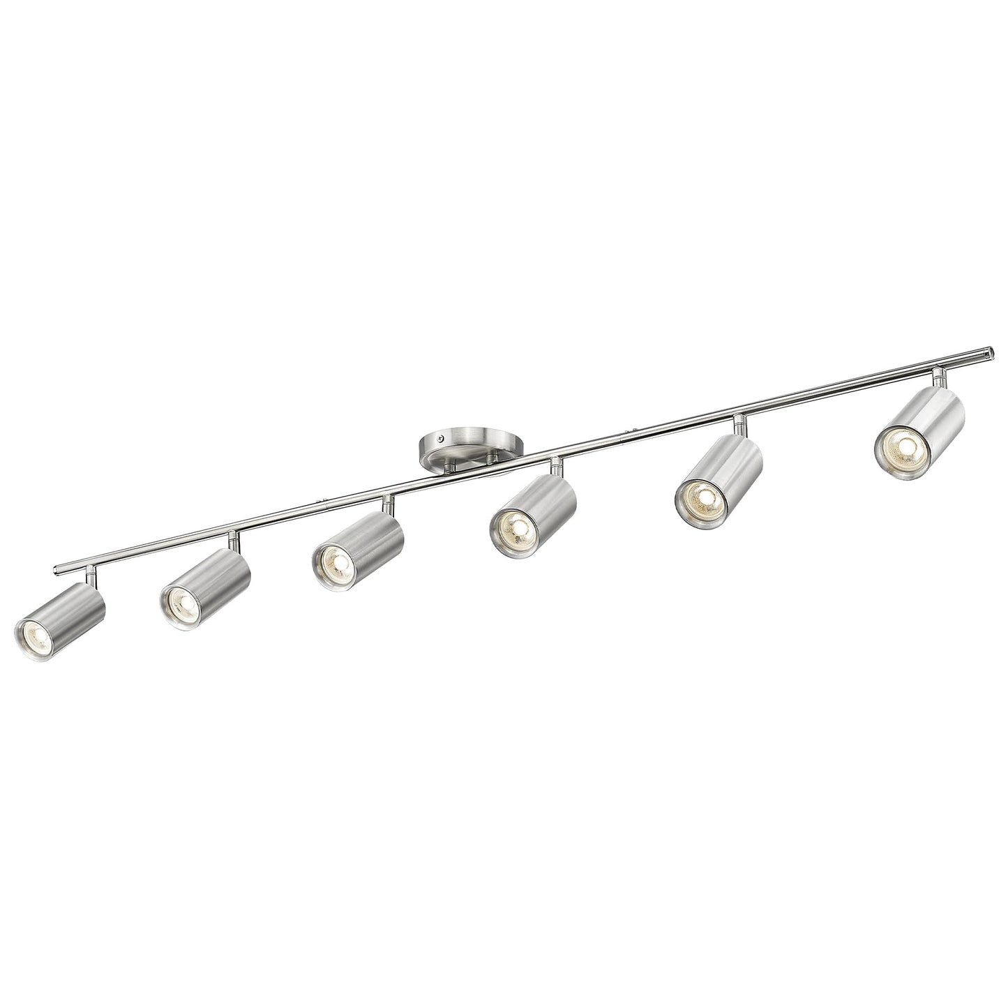 Femila 3000K Led Track Lighting  53 Modern Track Lighting Kit  Come With Bulbs  Brushed Nickel Finish  Gu10 Base  4Fs84Tl-6 Bn