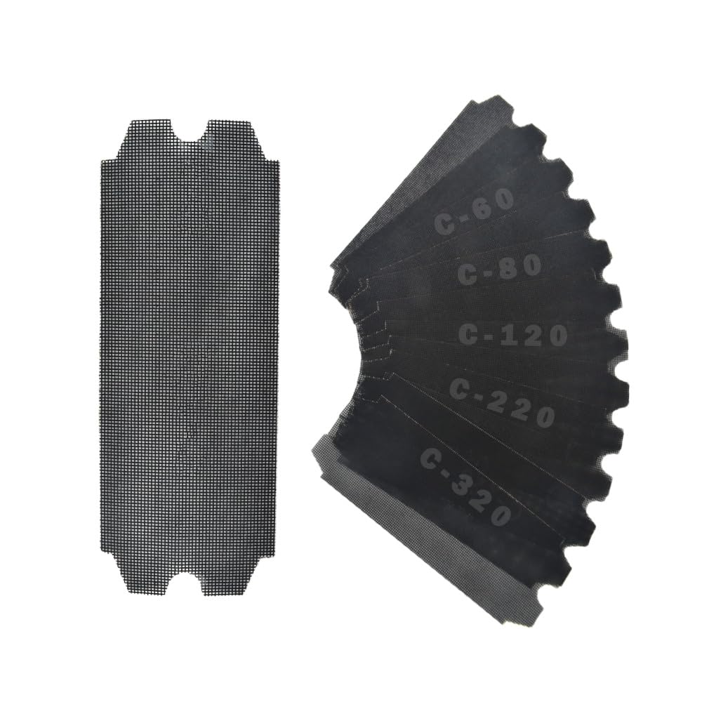 SCOTTCHEN Drywall Sanding Screen Mesh Sheet 11-1/4" x 4-3/16" Grit: #60,80,120,220,320-20pcs