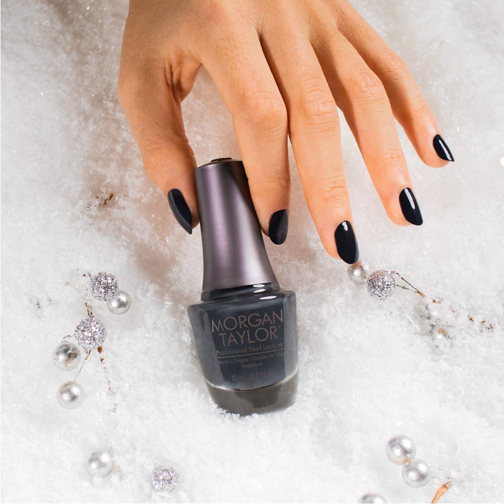 Morgan Taylor Nail Lacquer Shake Up The Magic! Collection (Fa-la-love That Color!) Black Professional, Vibrant, Chip-Resistant,
