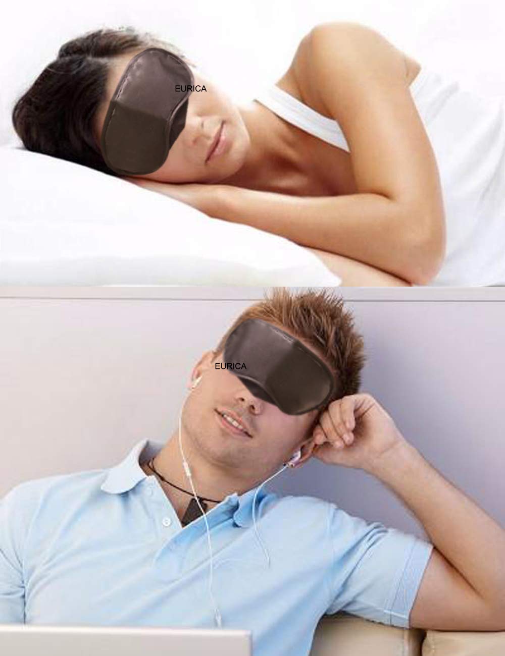 PorsMing Sleep Eye Mask Blindfold with Nose Pad and Elastic Strap, 4 Layers, Black, Pack of 30