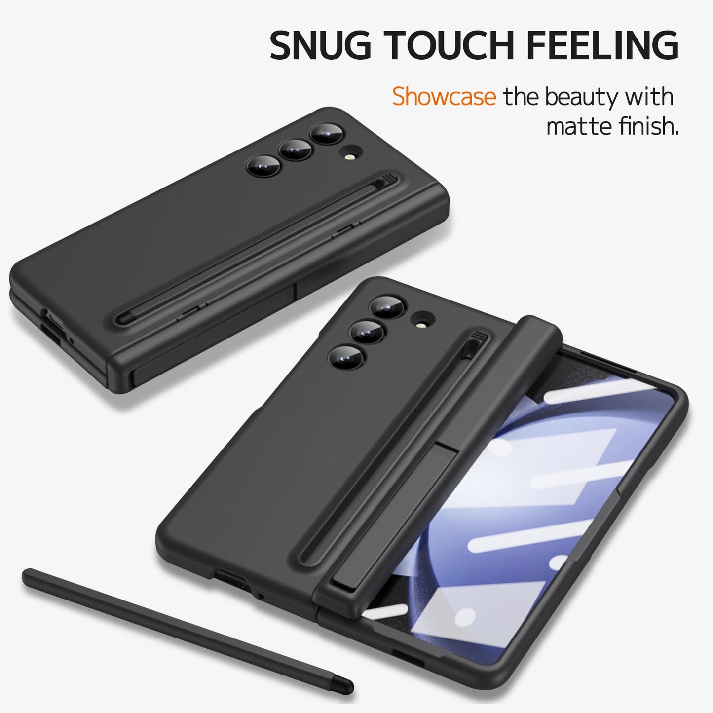Ninki Compatible For Galaxy Z Fold 6 Case With S Pen Holder And Slim S Pen,Kickstand Hinge Cover Screen Protector,Z Fold6 For Ga