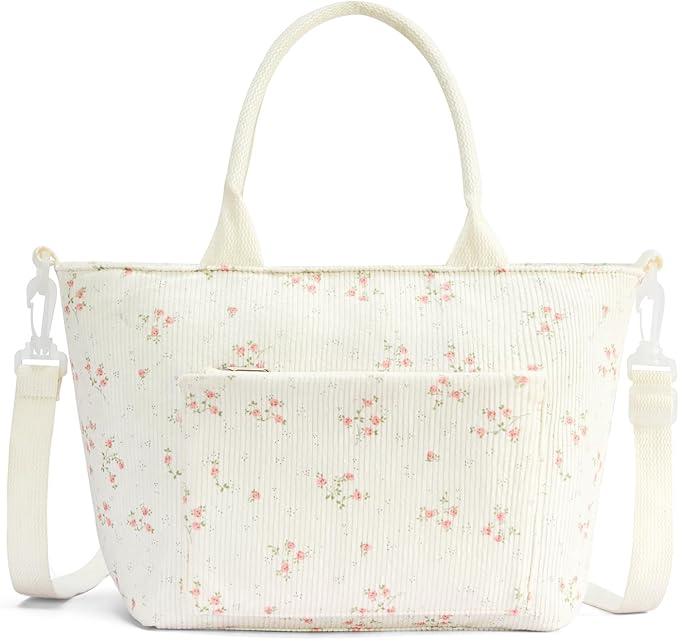 Lunch Bag for Women Adult Large Insulated Lunch Box Girl Cute Corduroy Lunch Tote Bags Reusable Leakproof Cooler Work Picnic
