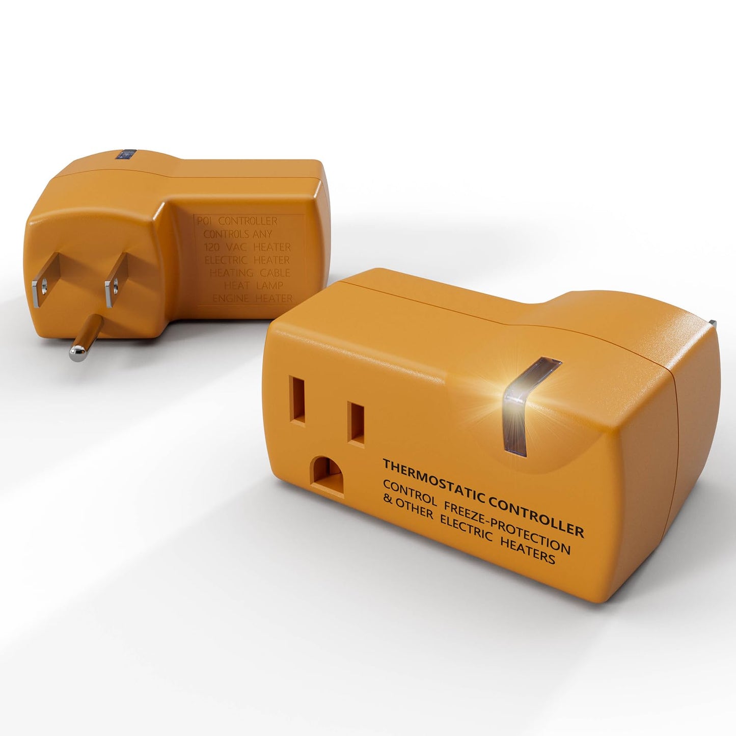 MAXKOSKO 2 PCS Freeze Thermostatically Controlled Outlet，Automatically Turn On Below 38 °F and Off Over 50 °F