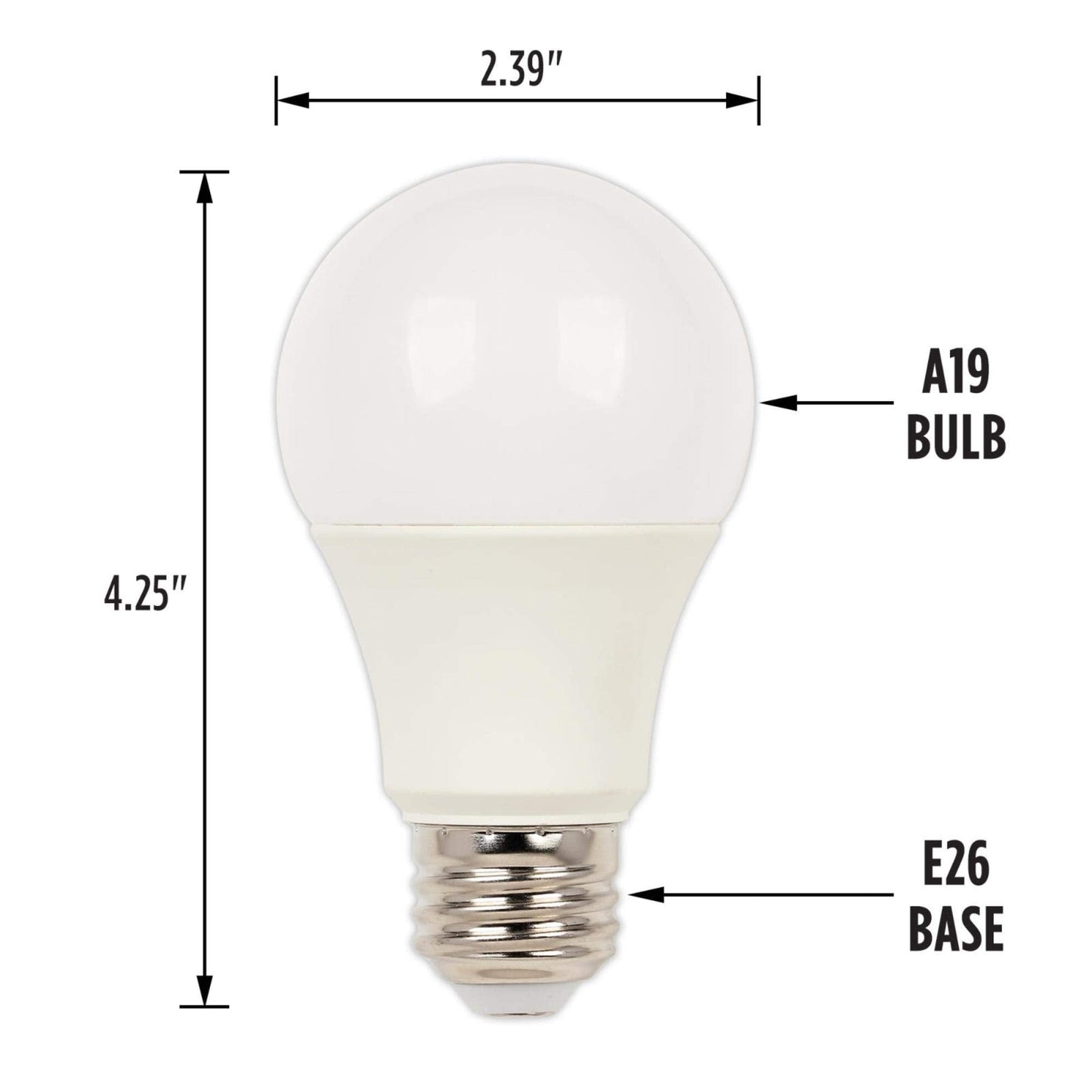 Westinghouse A19 Daylight LED Light Bulb 14W (100W Equivalent) Clear, Medium Base, Model 5229000, 1 Count