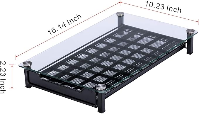 Rice rat Coffee Pod Storage Holder Capsules Originaline Drawer Organizer, Crystal Tempered Glass (50 pods)