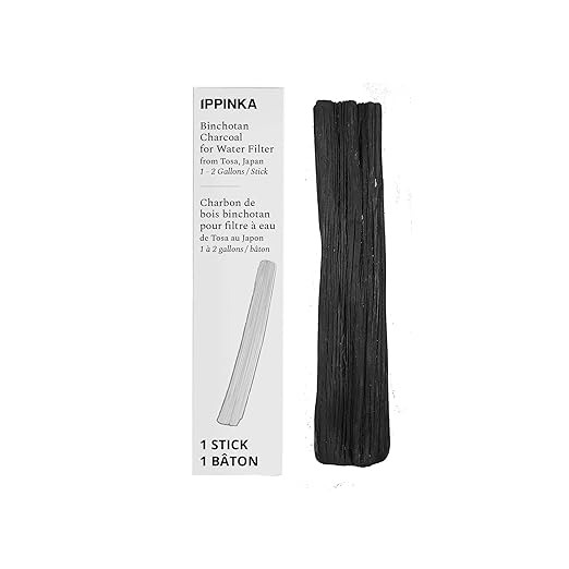 TOSA Binchotan Charcoal Water Purifying Stick for Great-Tasting Water, 1 Stick - Filters 1-2 Gallons of Water
