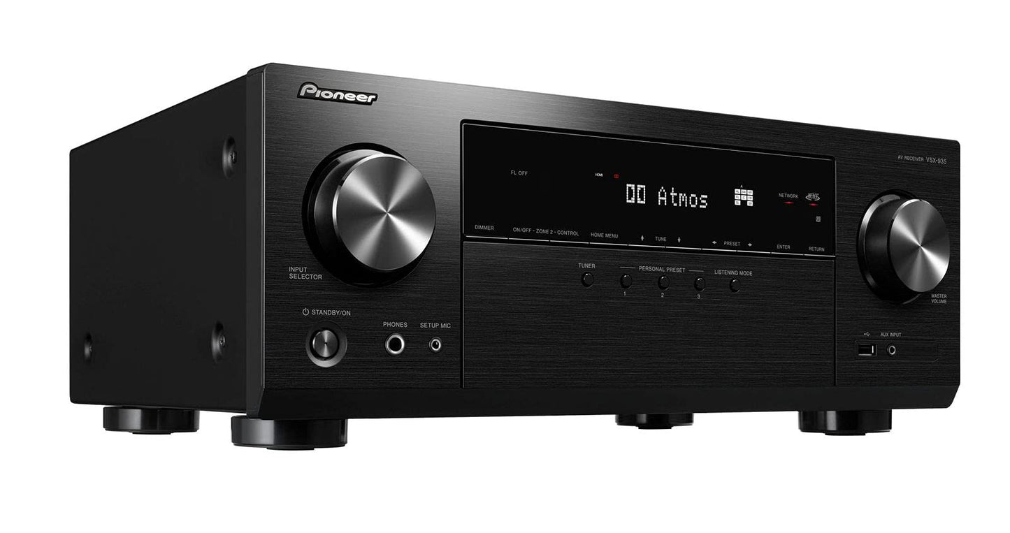 Pioneer VSX-935 7.2 Channel Surround Sound Receiver with Dolby Atmos - Black