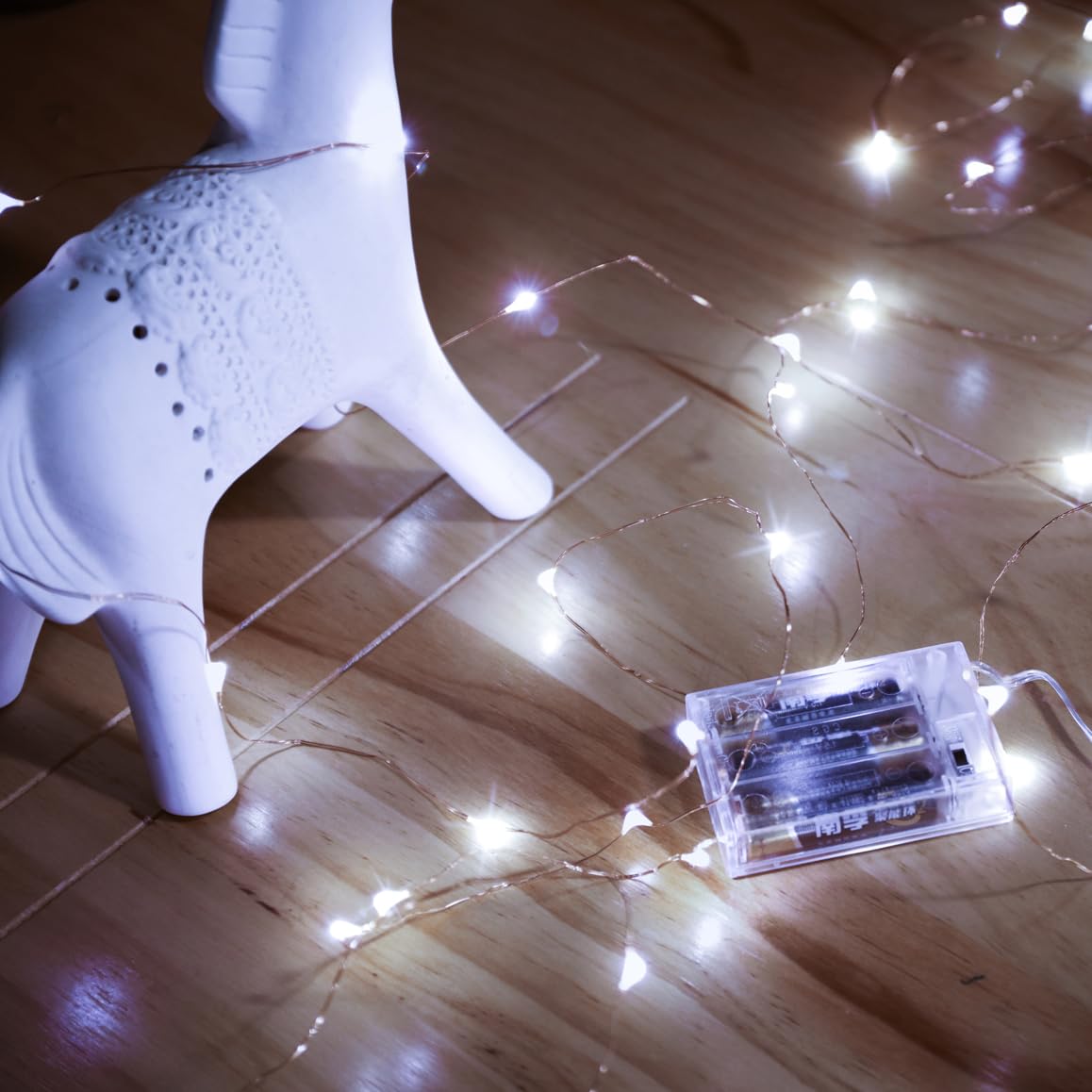 Ariceleo LED Fairy Lights, 2 Pack Mini Battery Operated, 5m Copper Wire, Cool White, Model MRSXD-W-5M-2