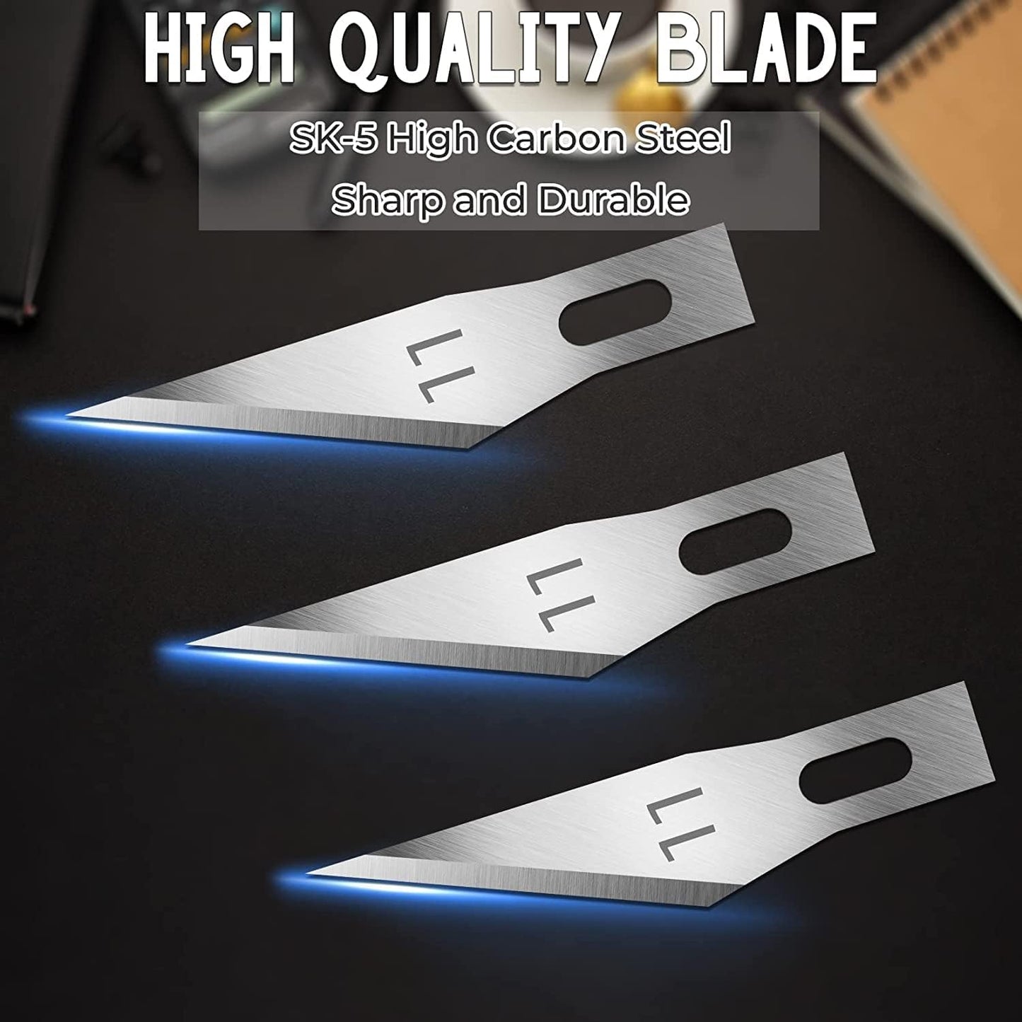 200 Pack Exacto Knife Blades 11, Craft Knife Blades Replacement, Exacto Blade 11, Hobby Knife Blade Refills for Art, Craft, Scrapbooking, Cutting, Carving