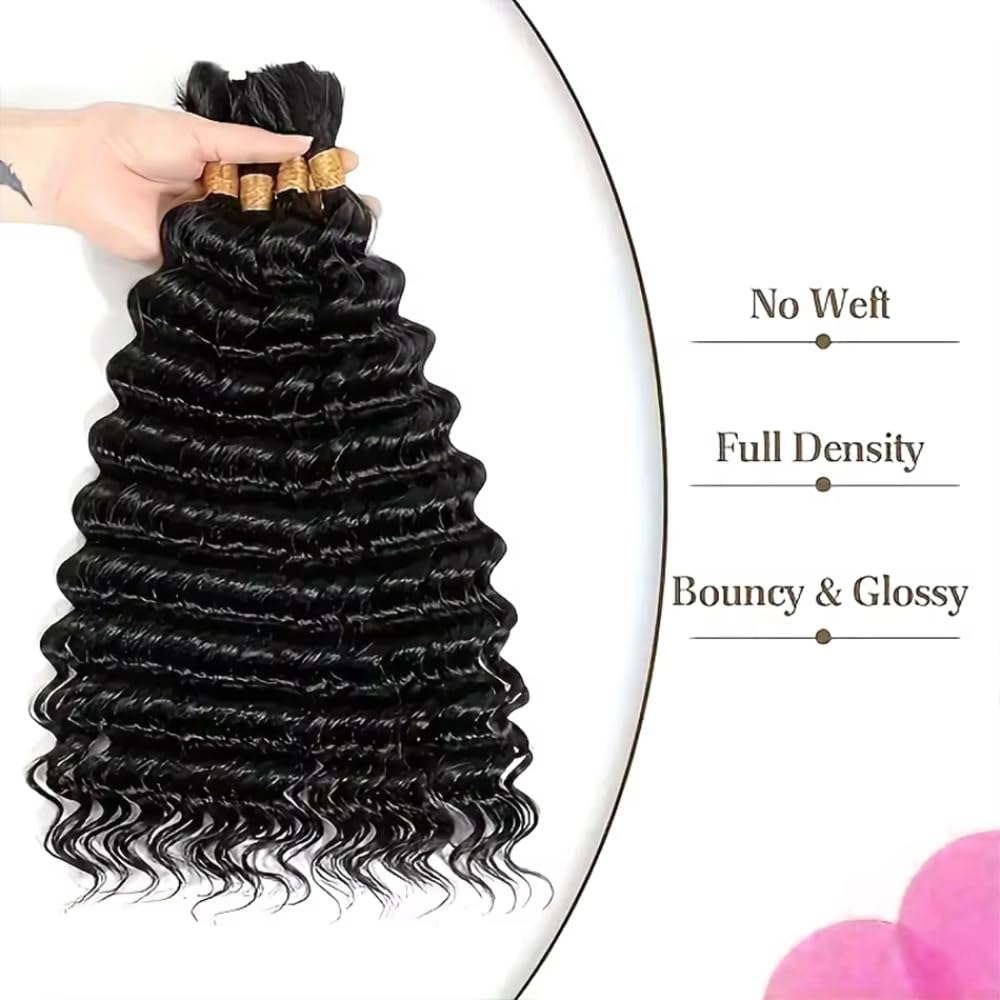 Human Braiding Hair Curly Human Hair Bulk for Braiding No Weft 100% Brazilian Virgin Human Hair Extensions 22 Inch Brazilian Vir