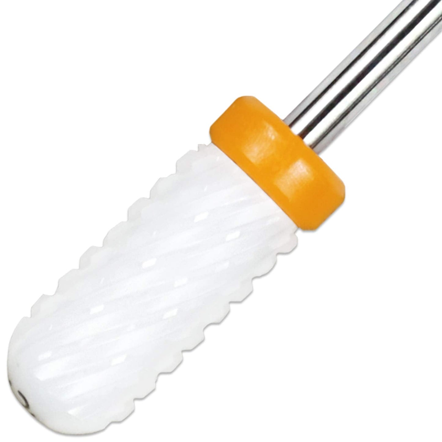 PANA Smooth Top Small Barrel 3/32 Ceramic Bit - 2X Coarse Grit - Fast remove Acrylic or Hard Gel Nail Drill Bit for Manicure Ped