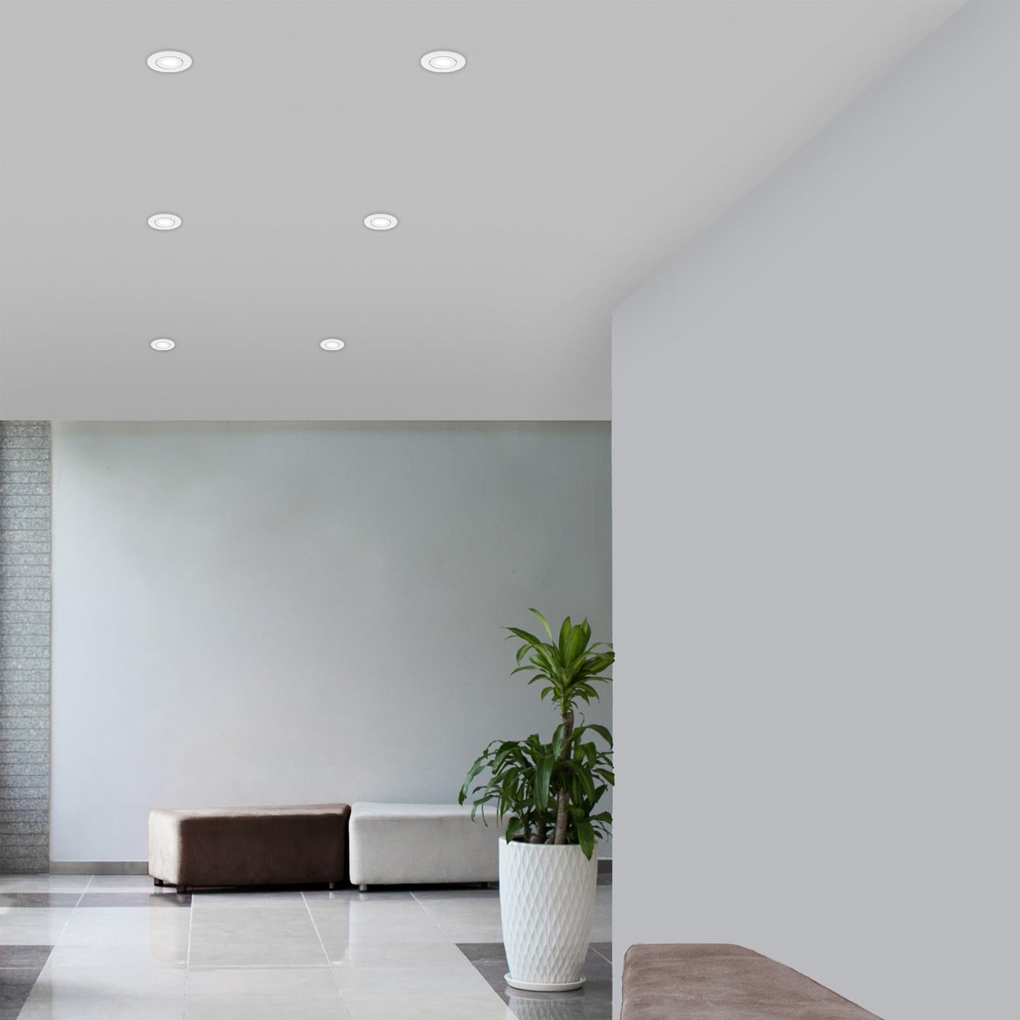 Wac Lighting Lotos 4In Led Round Adjustable Recessed Light 5-Cct Selectable 9W 700 Lumens Ic-Rated Airtight 120V-277V Universal In White 2-Hr Fire Rated