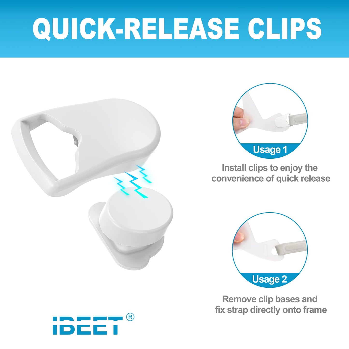 Replacement Kit for Wisp, Includes Silicone Frame, Headgear, Tubing and Quick-Release Clips(No Cushion), IBEET Replacement Supplies