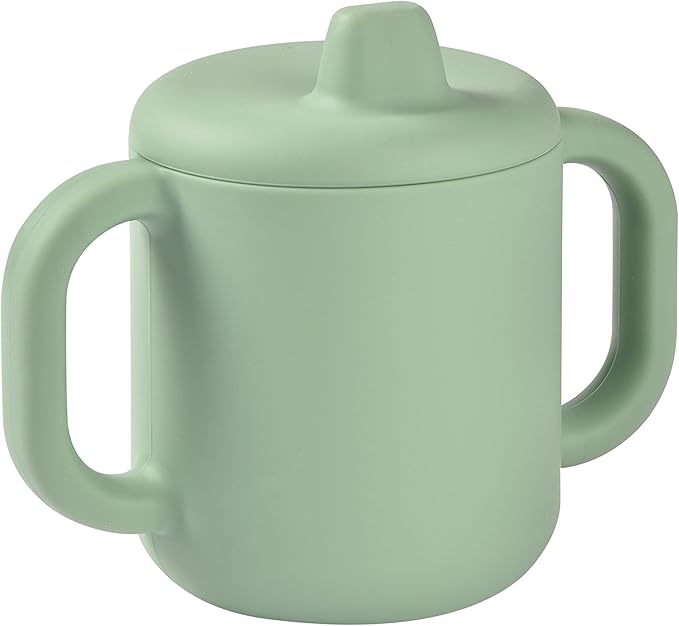 Beaba Silicone Sippy Cup, 5.5 oz, Silicone Material, Leakproof Lid, for Baby Toddler, Sage