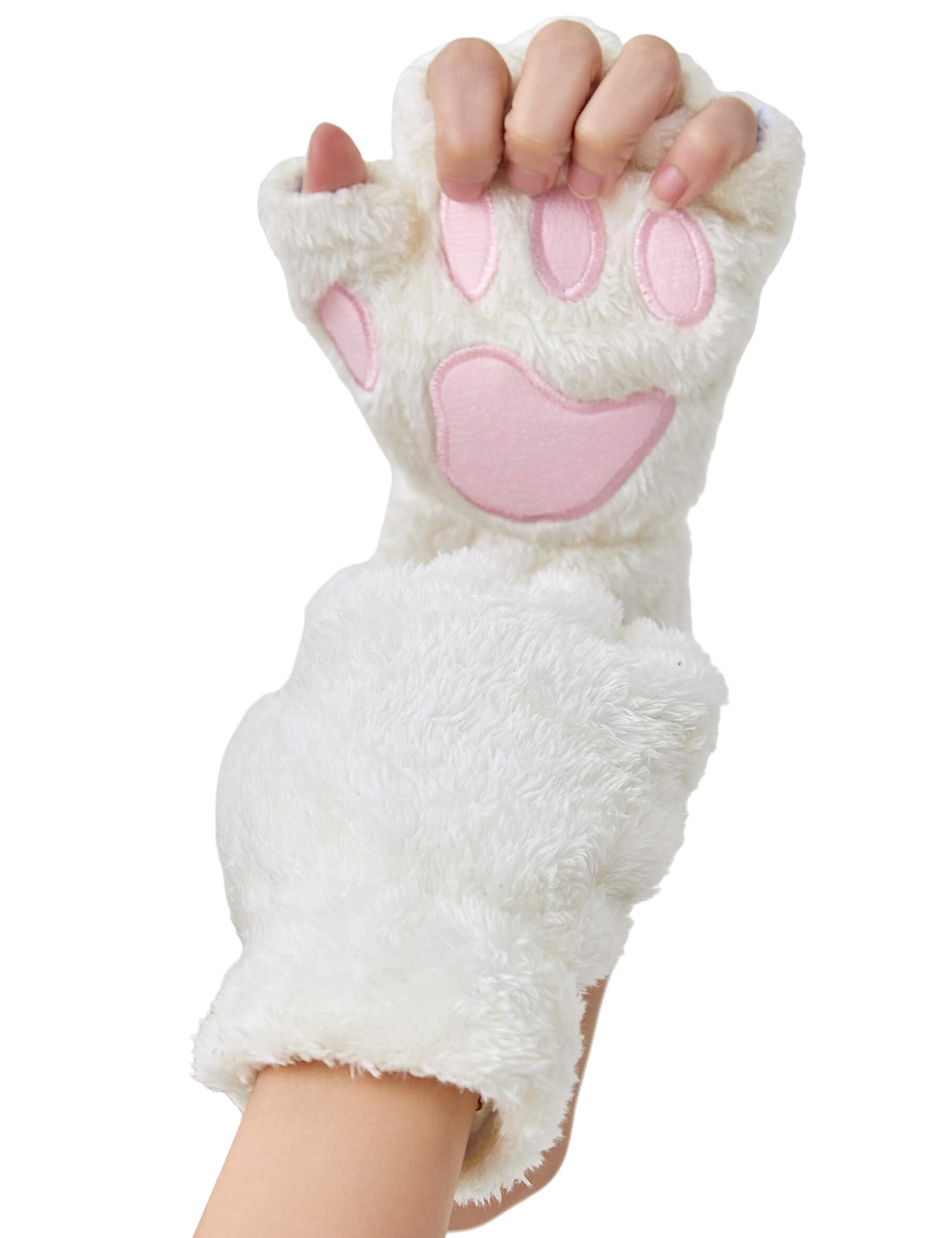 OTPEH Cat Paws Gloves Fingerless Bear Furry Paw Cute Hand Gear Cosplay Costume Accessories