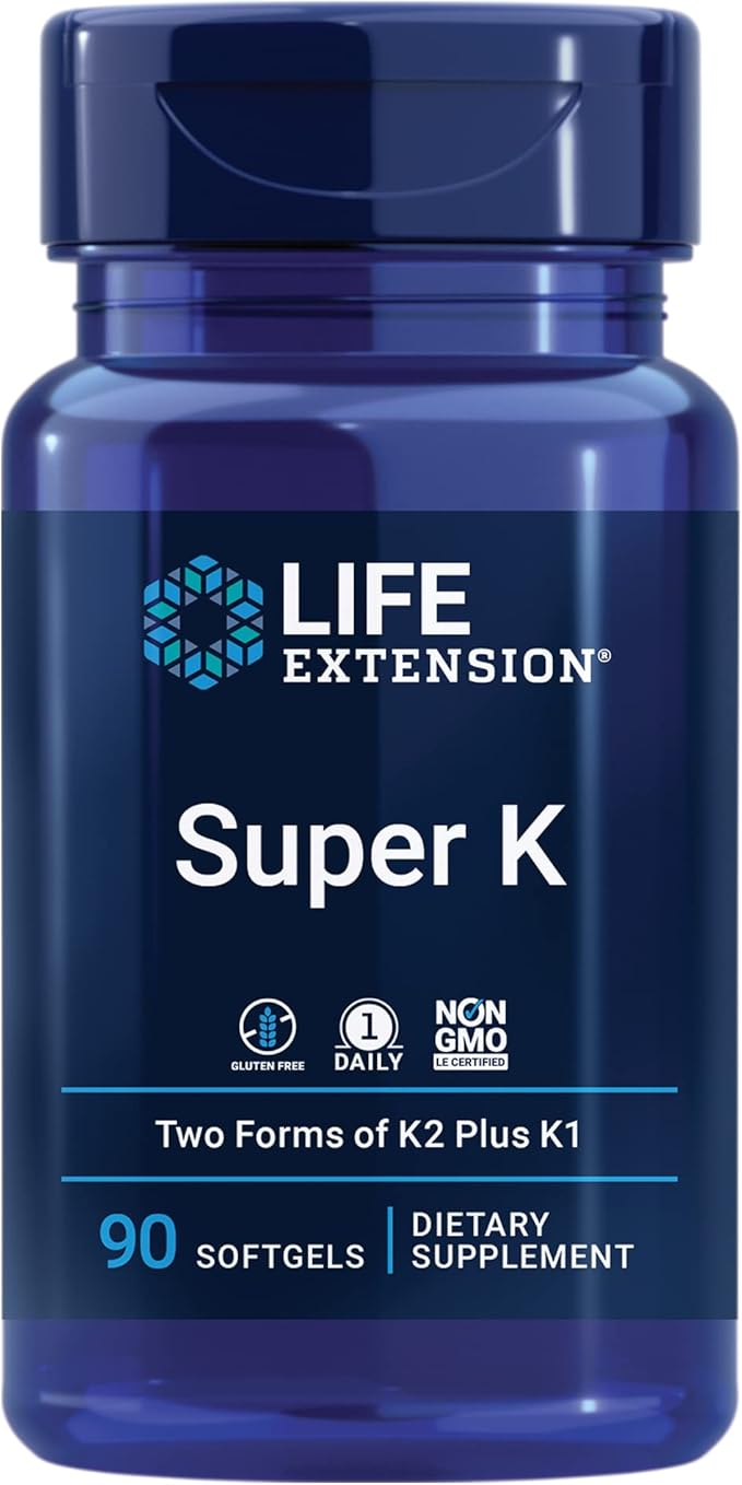 Life Extension Macuguard Eye Health Supplement with Lutein, Meso-Zeaxanthin, Saffron & Astaxanthin - 60 Count and Super K Vitamin K1 K2 MK-7 MK-4 Vitamin C - 90 Softgels