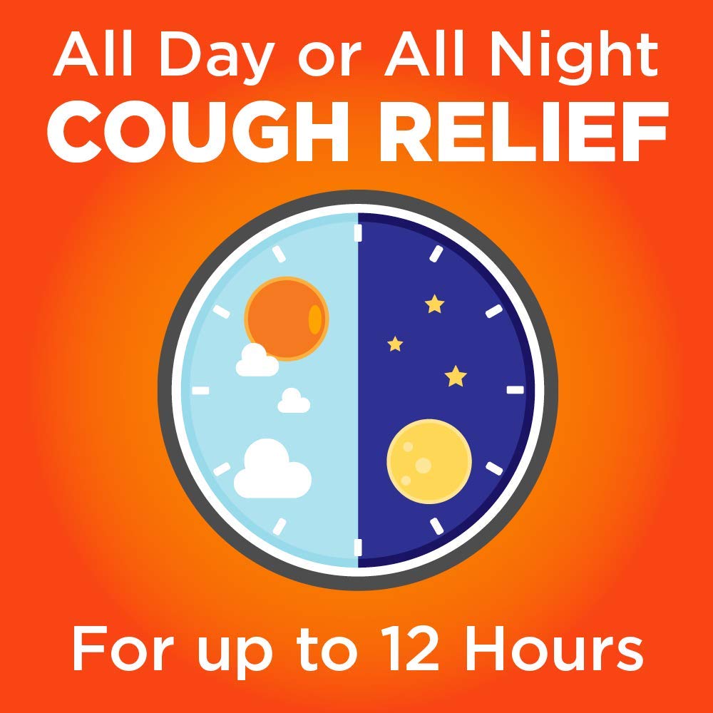 Amazon Basic Care 12 Hour Cough DM Syrup, Extended-Release Dextromethorphan, Orange Flavor Liquid Medicine, 5 fl oz (Pack of 2)