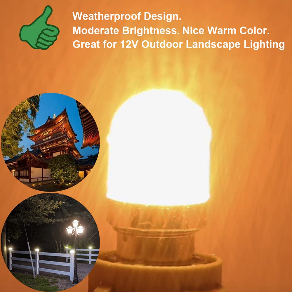 Makergroup 1141 Ba15S Bayonet Led Bulbs 12V  Weatherproof 1156 S8 Landscape Light Bulb  1W Warm White Color 2700K For Rv And Outdoor Lighting Path Deck Lights Pack Of 4