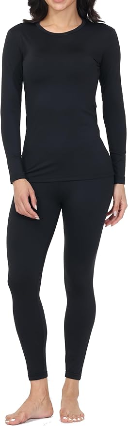 Blaosn Long Johns Thermal Underwear for Women Base Layer Petite/Regular/Tall Top Bottom Sets Cold Weather Winter