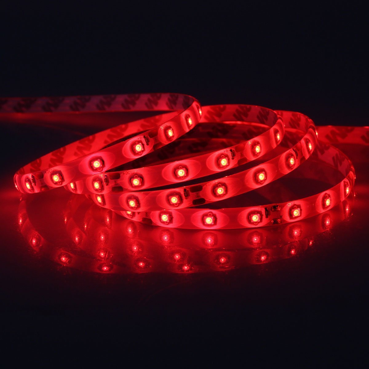 XINKAITE LED Strip Lights 16.4ft Waterproof Flexible Tape Light 300 LEDs Red Model DTXW004-RD