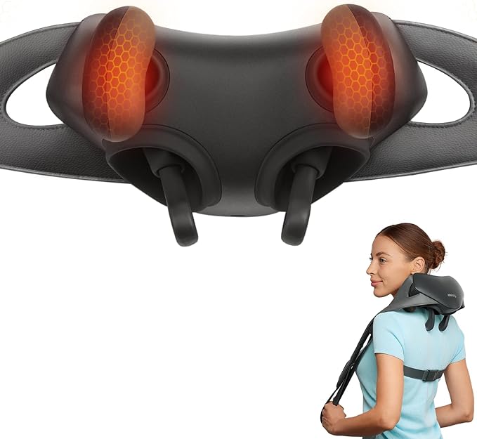 Etekcity FSA Eligible Cordless Neck Massager for Pain Relief Deep Tissue, Shiatsu Shoulder Massager with Heat, Massage Too...