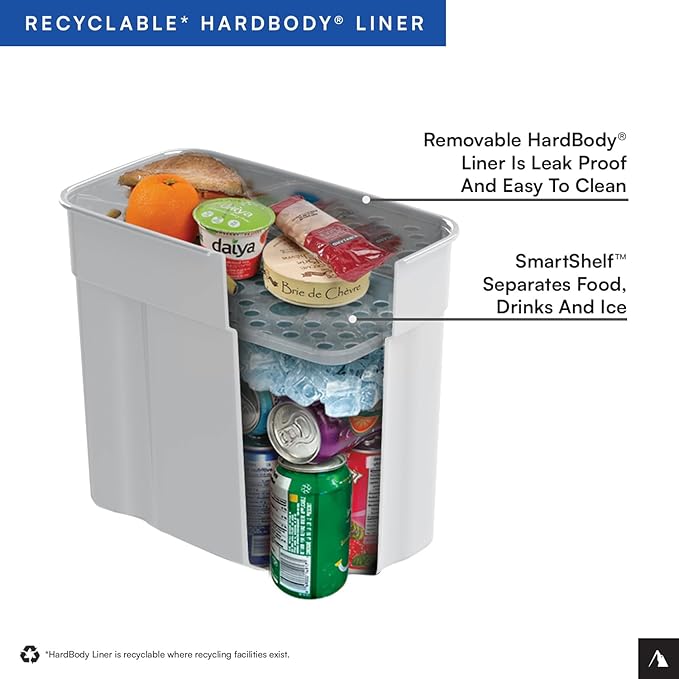 Arctic Zone Titan Deep Freeze Cooler - Zipperless Hardbody Cooler - Small & Large Capacity- Beach & Camping Cooler - Deep Freeze Insulation, HardBody Liner, and SmartShelf