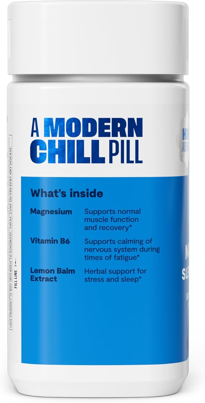 Habit Magnesium Sleep & Recover Supplement Dual Pack, Magnesium Glycinate, Vitamin B6, Lemon Balm, (120 Capsules, 1 Pack x 60 Capsules)