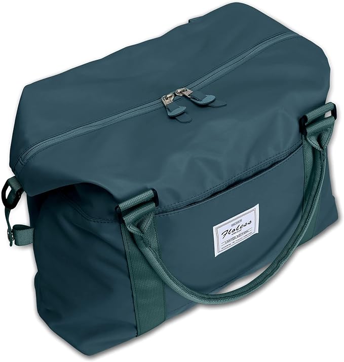 Womens travel bags, weekender carry on for women, sports Gym Bag, workout duffel bag, overnight shoulder Bag fit 15.6 inch Laptop (Large, Peacock Blue)