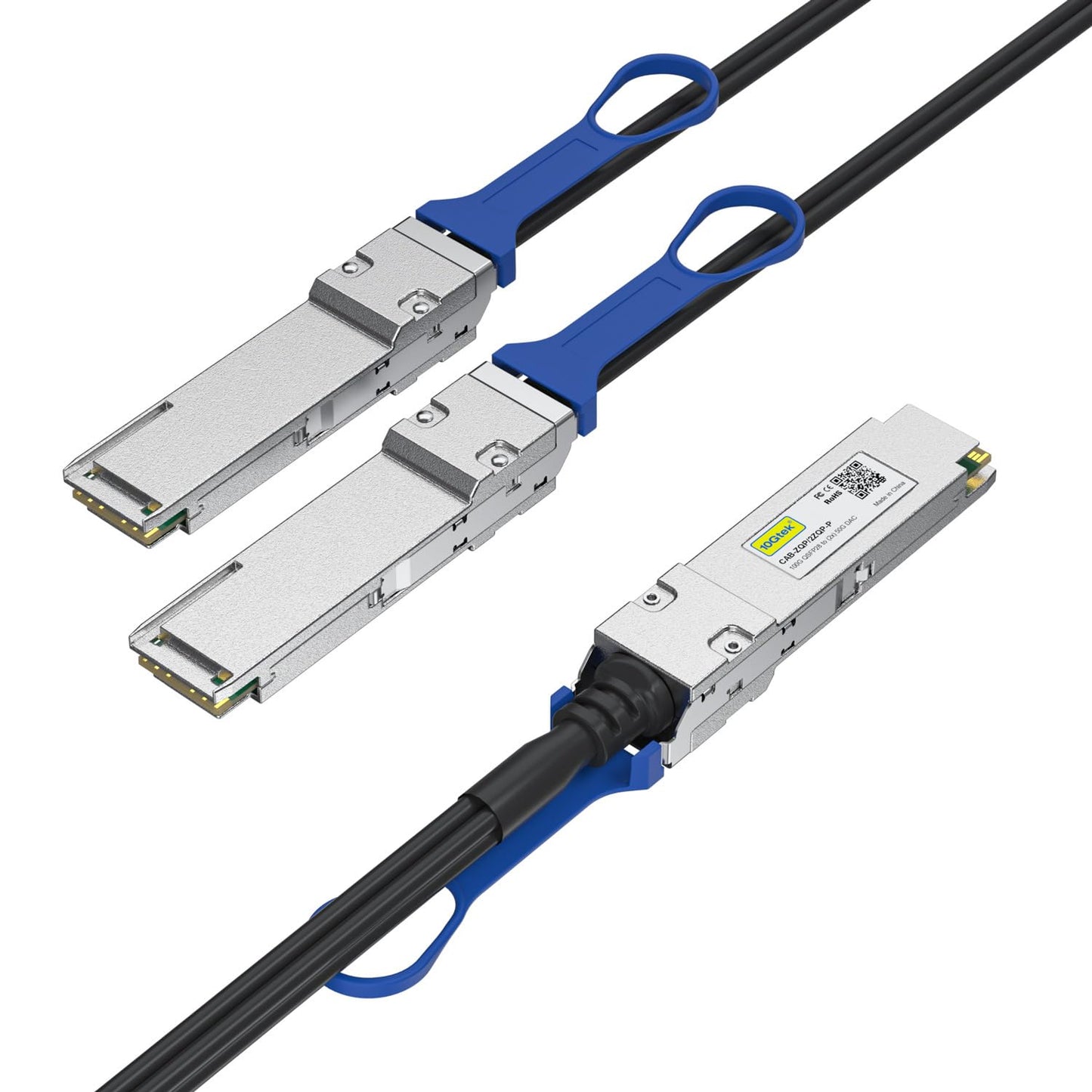 10Gtek For Mellanox Mcp7H00-G002 100Gb/S To 2X50Gbe (Qsfp28 To 2Xqsfp28) Direct Attach Copper Splitter Cable, Breakout Passive C