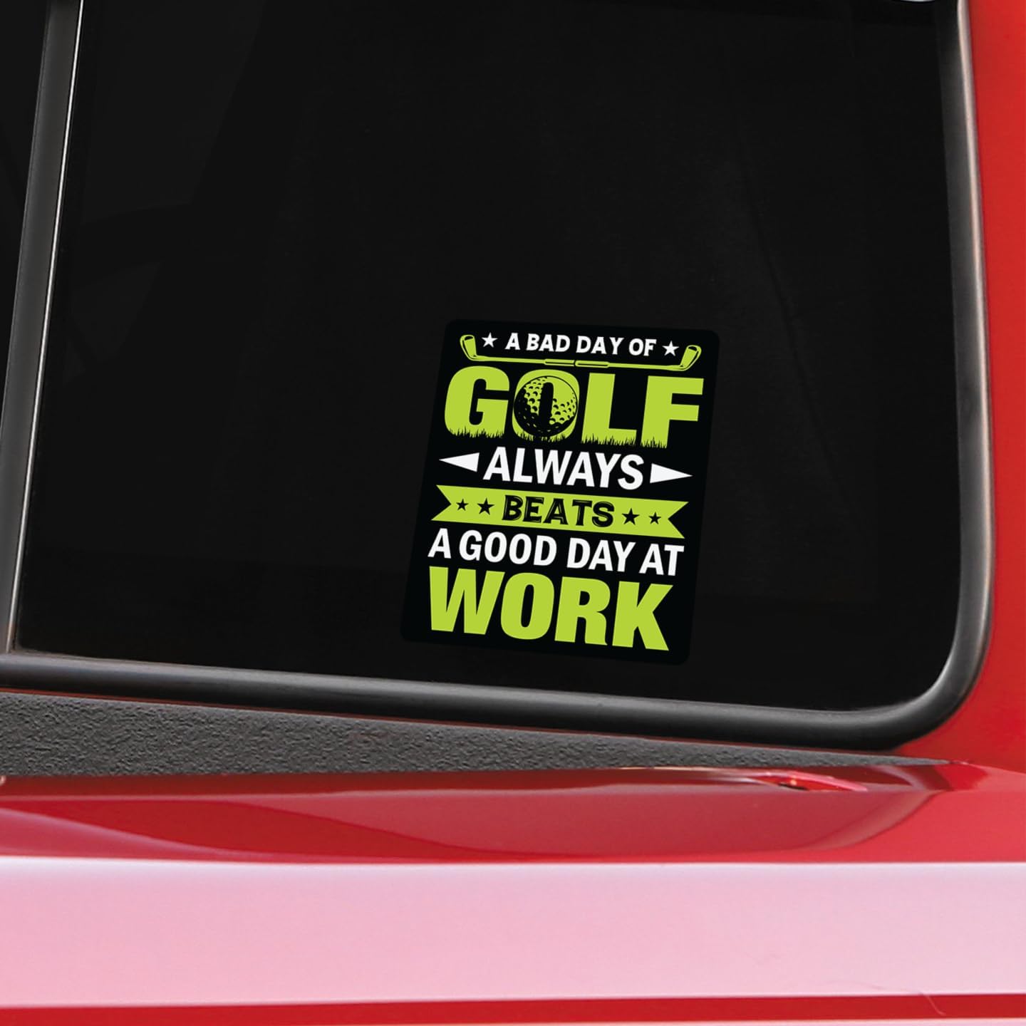 Funny Golf Stickers – Choose from 10 Humorous Designs – Durable Waterproof Vinyl Decals for Cars, Golf Carts, Laptops, Windows, Bumpers & More – 5 Inch (A Bad Day of Golf)