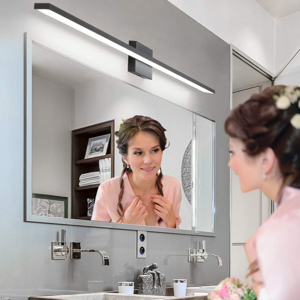 Ralbay 40-Inch Led Black Vanity Light 36W Aluminum Fixture, Cool White 6000K For Bathroom