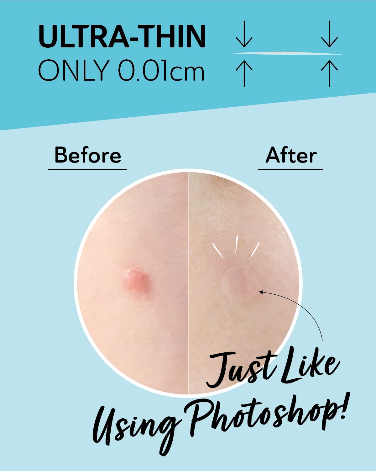 Invisible Salicylic Acid Pimple Patches for Face - Redness Reducing Hydrocolloid Acne Patches, Clear Pimple & Zit Patches for Bl
